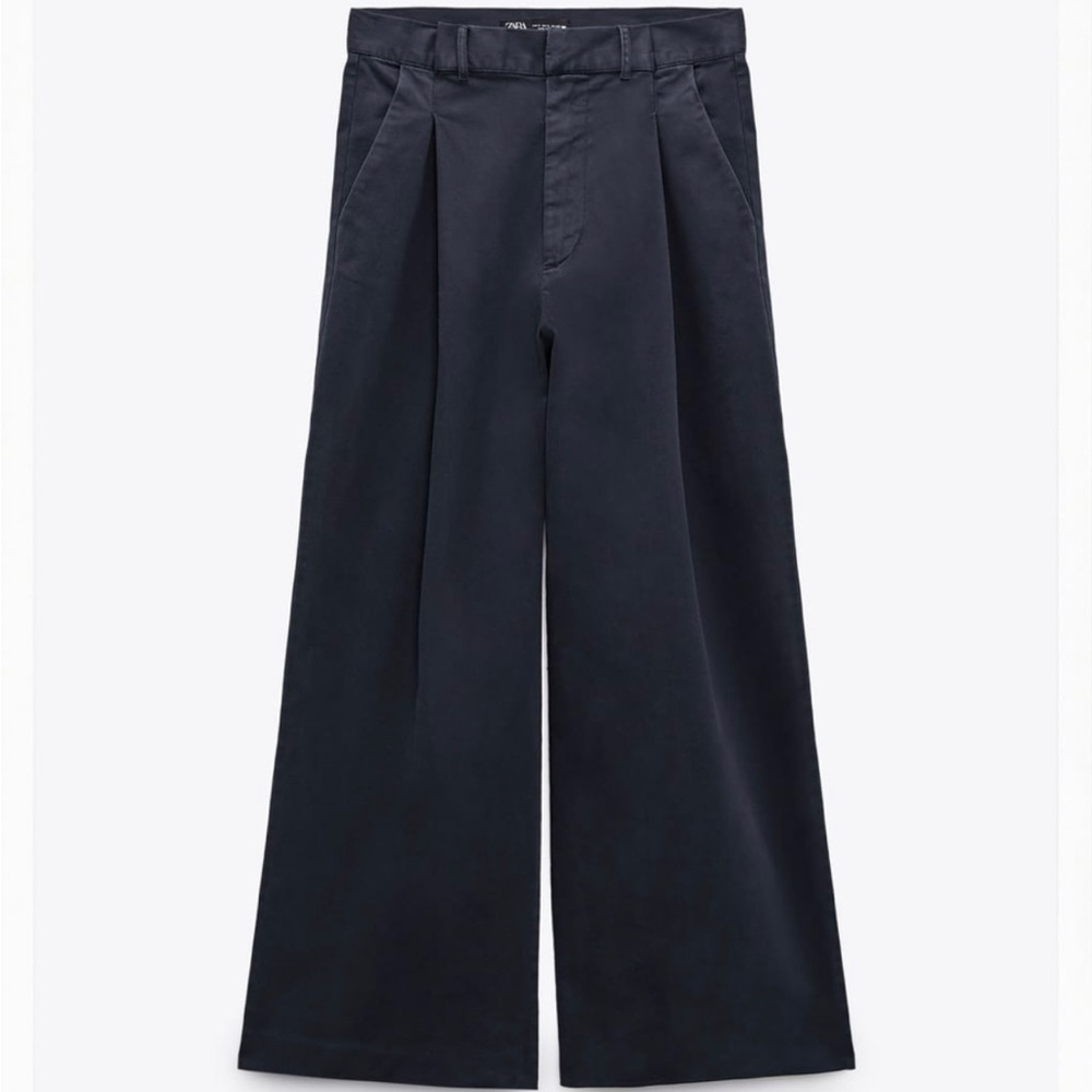 Full length pleated pants. Size M.